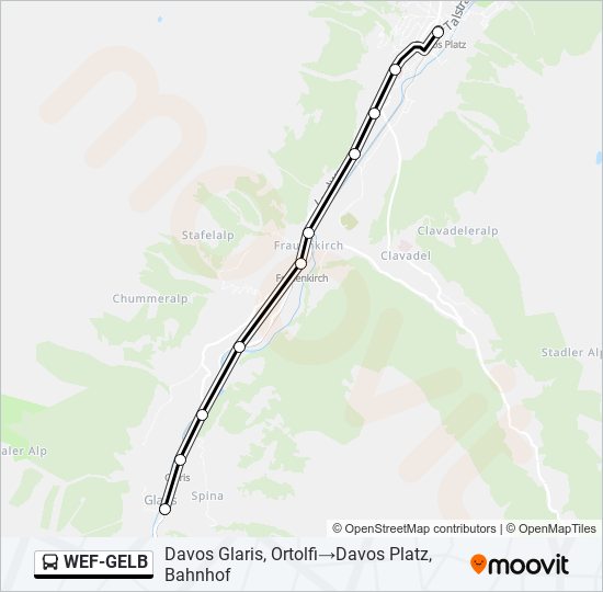 WEF-GELB bus Line Map