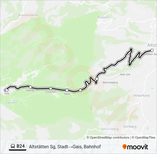 B24 Bus Line Map