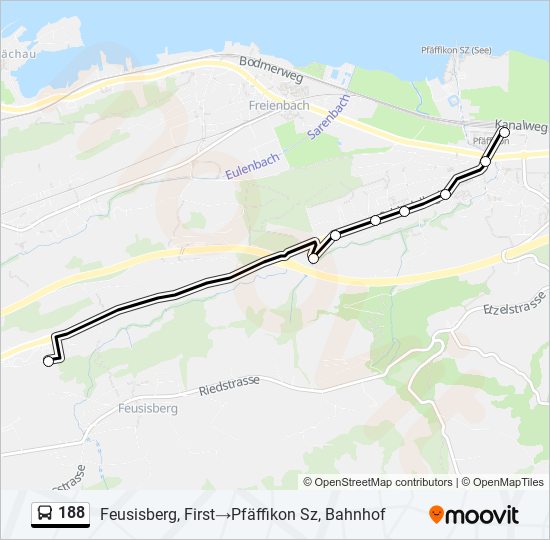 188 bus Line Map