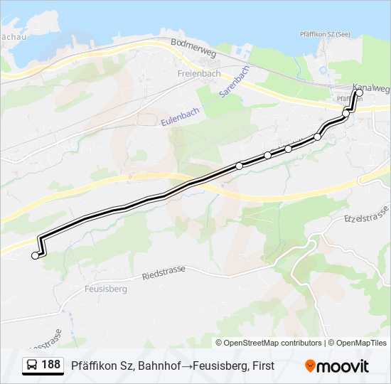 Buslinie 188 Karte