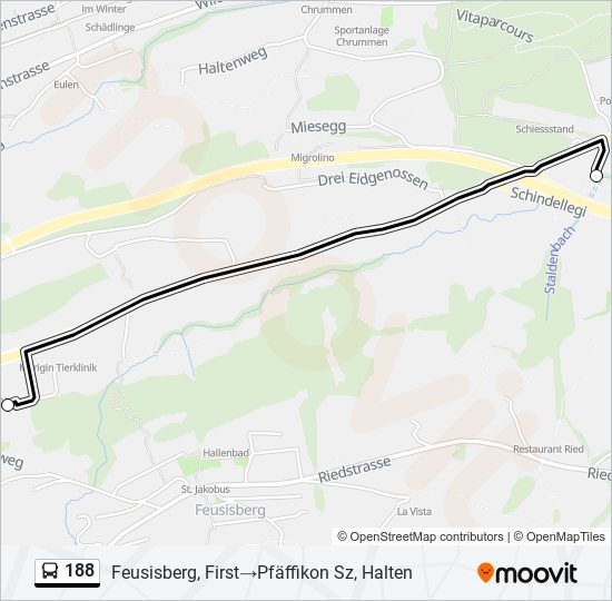 188 bus Line Map