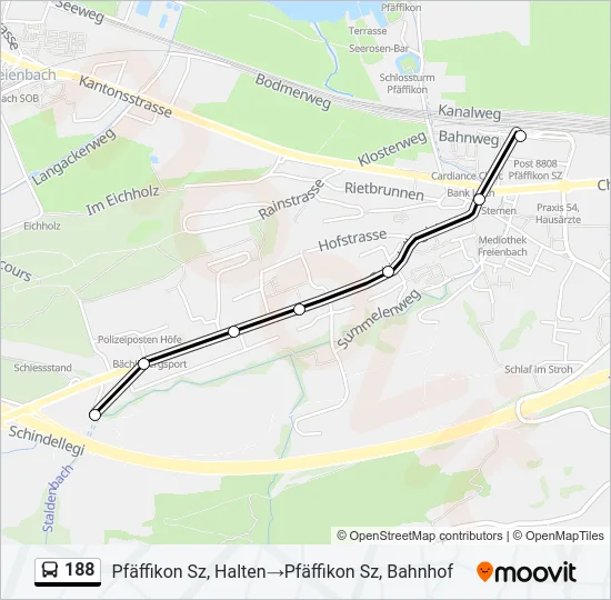 188 Bus Line Map