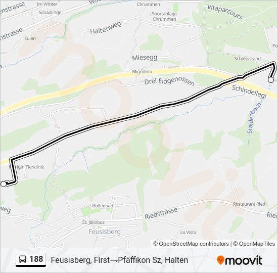 188 Bus Line Map