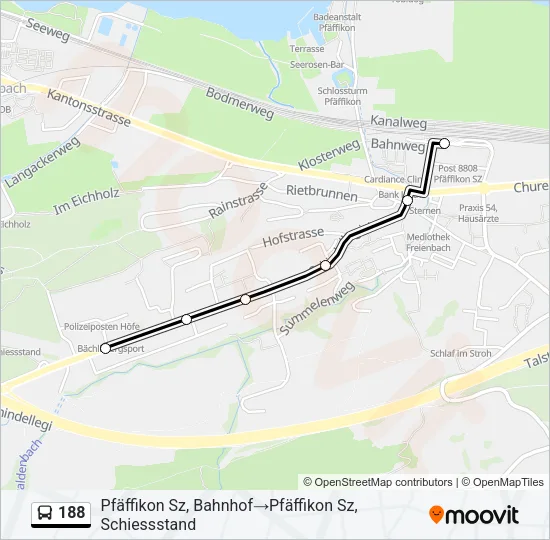 188 Bus Line Map