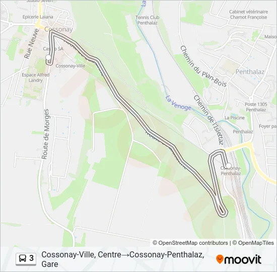 3 Bus Line Map