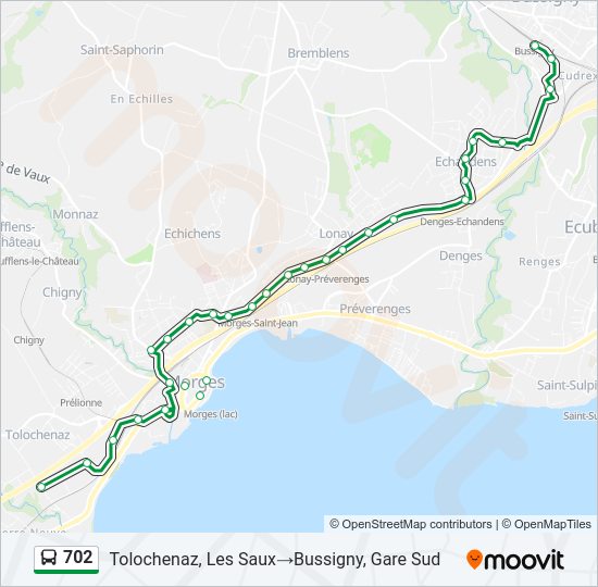 702 Bus Line Map