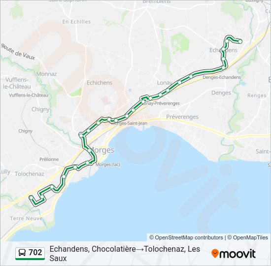 702 Bus Line Map
