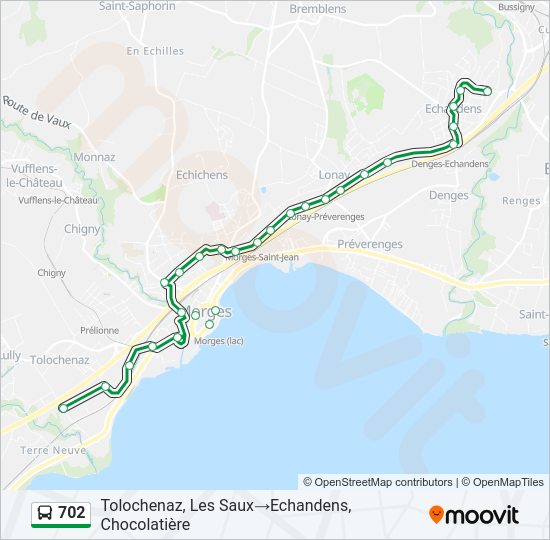 702 Bus Line Map