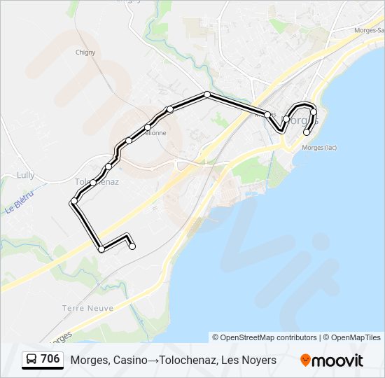 706 Bus Line Map