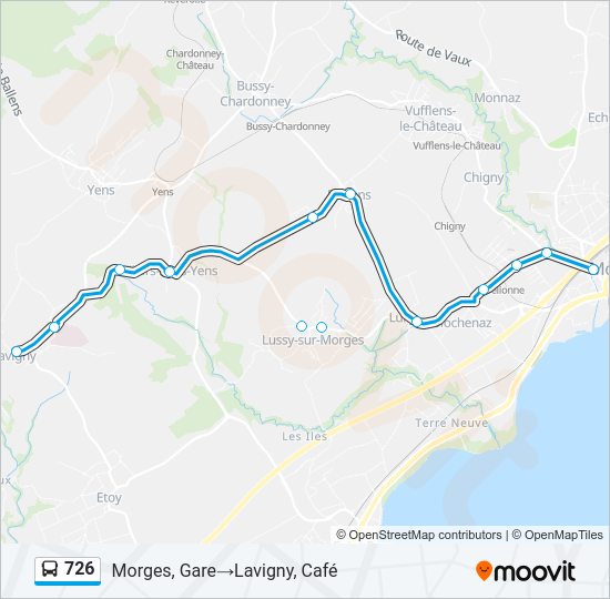 726 Bus Line Map