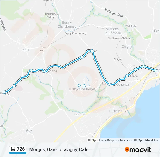 726 Bus Line Map