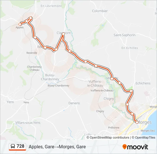728 Bus Line Map