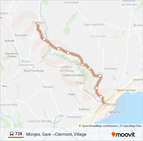 728 Bus Line Map