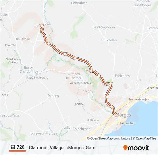 728 Bus Line Map