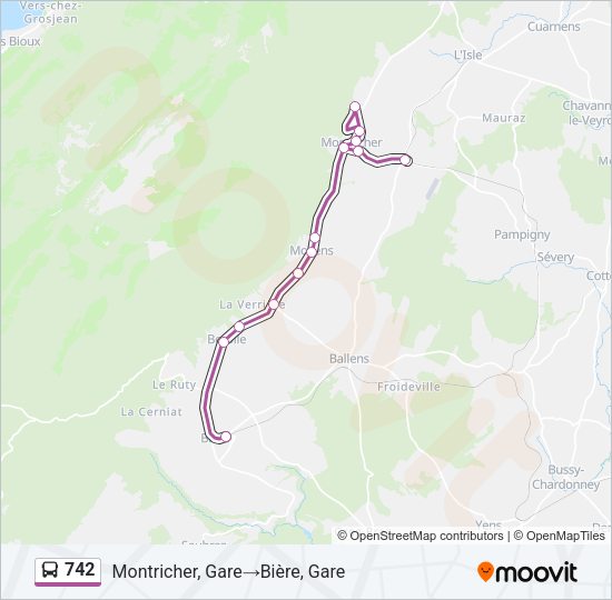 742 Bus Line Map