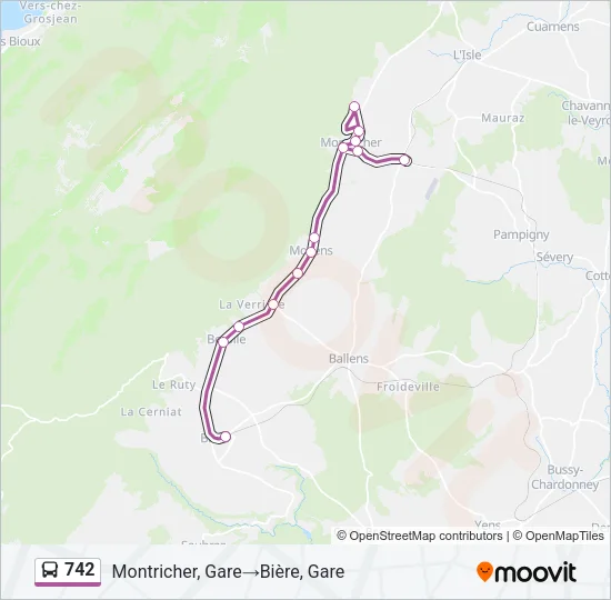 742 Bus Line Map
