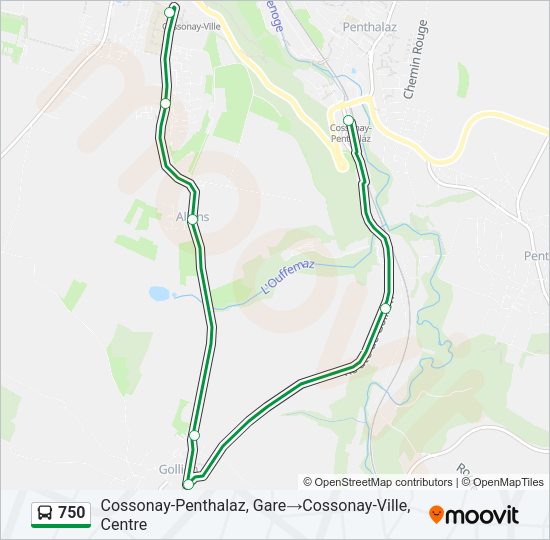 750 Bus Line Map