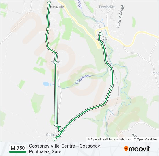 750 Bus Line Map