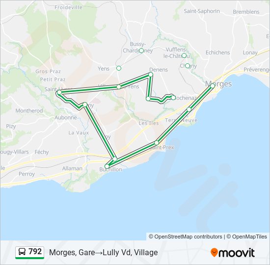 792 bus Line Map