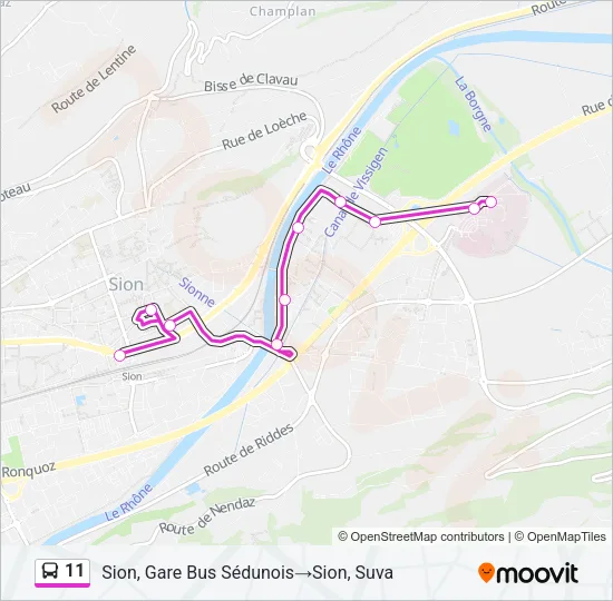 11 Bus Line Map