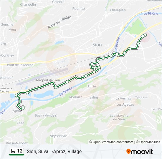 12 Bus Line Map