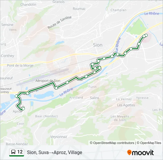 12 Bus Line Map