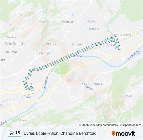 15 Bus Line Map