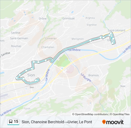15 Bus Line Map