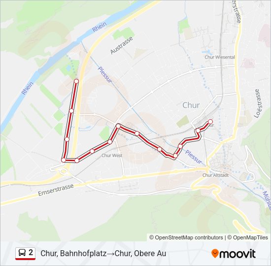 2 Bus Line Map