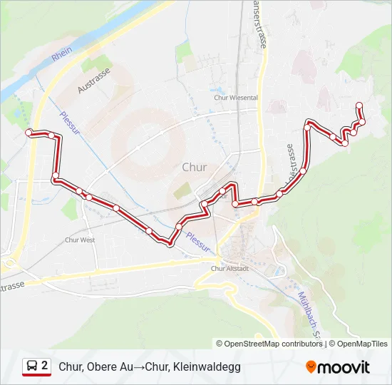 2 Bus Line Map