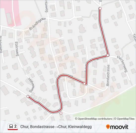 2 Bus Line Map
