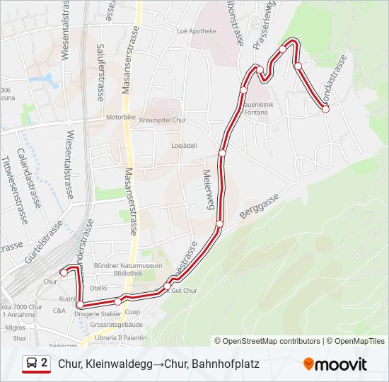 2 bus Line Map