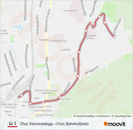 2 Bus Line Map