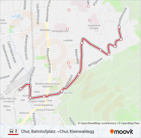2 Bus Line Map