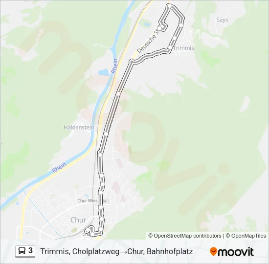 3 Bus Line Map