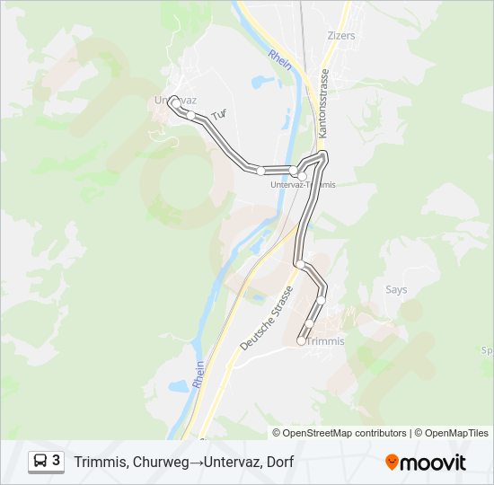 3 bus Line Map