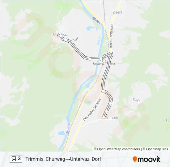 3 Bus Line Map