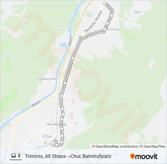 3 Bus Line Map
