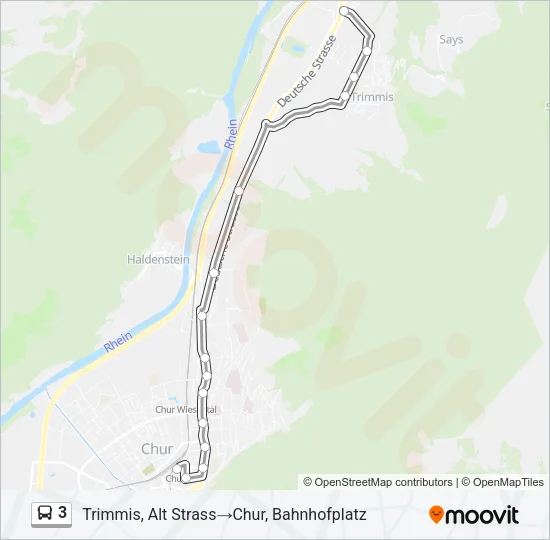 3 Bus Line Map
