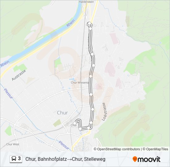 3 Bus Line Map
