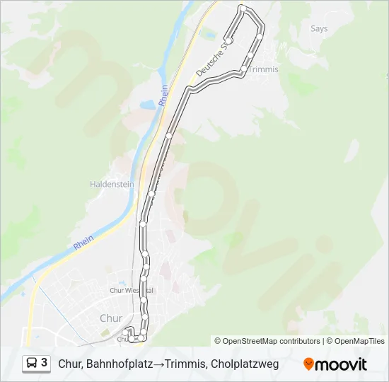 3 Bus Line Map