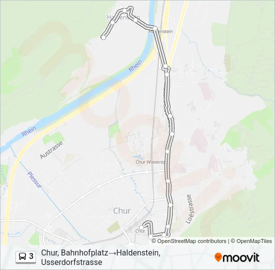 3 Bus Line Map