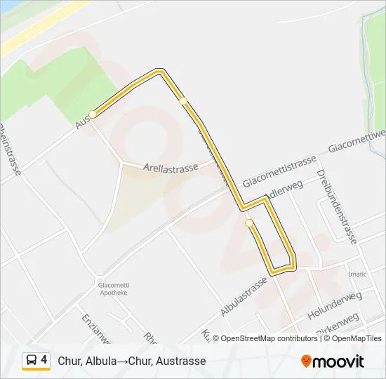 4 Bus Line Map