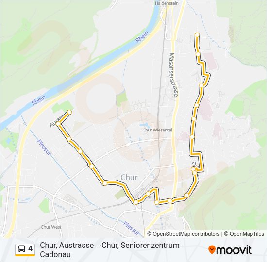 4 Bus Line Map