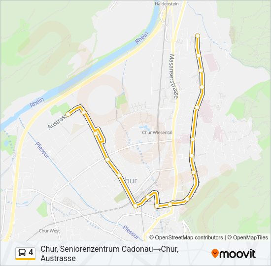 4 Bus Line Map