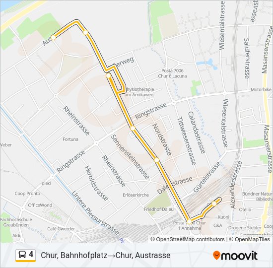 4 Bus Line Map