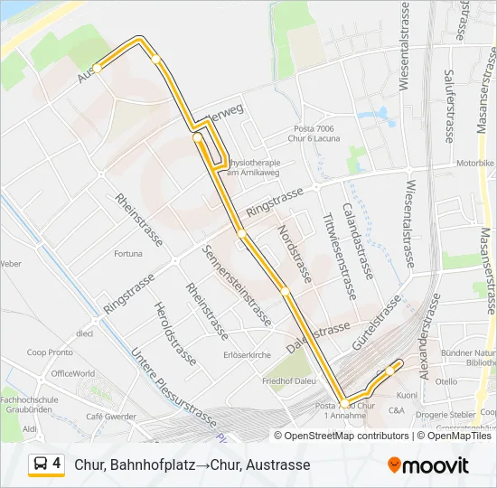 4 Bus Line Map