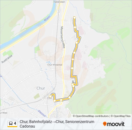4 Bus Line Map