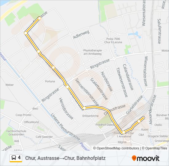 4 Bus Line Map
