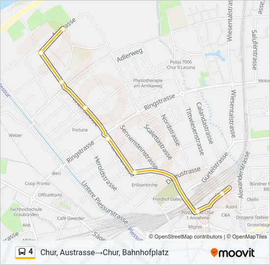 4 Bus Line Map